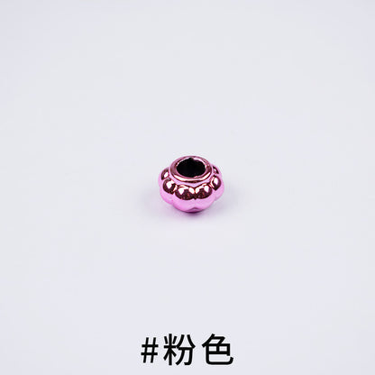 Acrylic Large Hole Spacer Beads 13mm UV Plating 100pcs 5