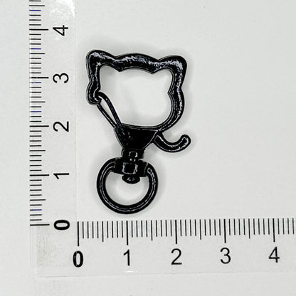Zinc Alloy Puppy Head Keychain Clasps Spray Painted 35mm 20pcs 10