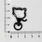 Zinc Alloy Puppy Head Keychain Clasps Spray Painted 35mm 20pcs 10