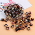 Crackle Round Glass Beads 8mm Multicolor Mixed 30pcs 8