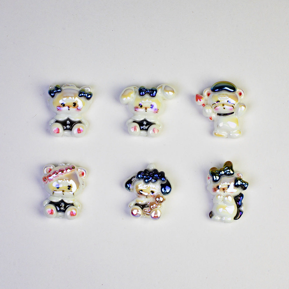 Plating Adorable Mikko Series Resin Beads Cute Character 20pcs 2