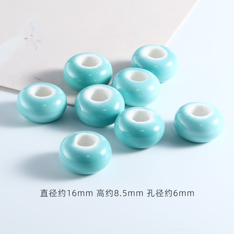 Ceramic Round Spacer Beads 16mm Solid Color 20pcs 13