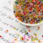 Frosted Transparent Seed Glass Beads 3mm Mixed Colors 1400pcs 28
