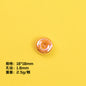 Glossy Bread Resin Beads Round 2.3mm Hole Warm Golden Colors 20pcs 10