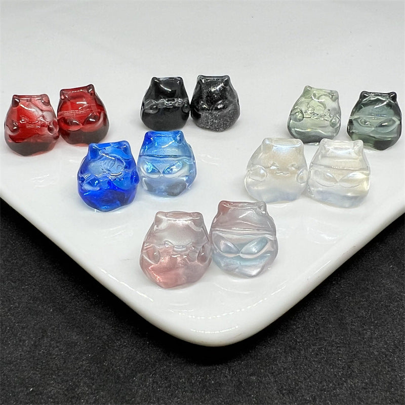 Devil Glass Beads 14mm Transparent Multicolor Small 100pcs 2