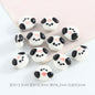 Hand Painted Frog and Puppy Ceramic Beads Glossy Finish 5pcs 8