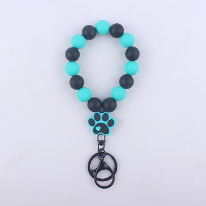 Silicone Dog Claw Bead Wristlet Keychain Pet Lover Charm 8