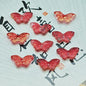 Butterfly Glass Beads 15x10mm Colored Transparent 25pcs 6
