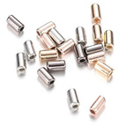 Smooth Tube Acrylic Beads 6mm Chic Gold Rose Silver 200pcs