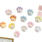 Adorable Cat Paw Resin Beads 25mm Pastel Pearly Finish 50pcs 4