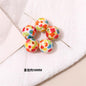 Japanese Vintage Showa Printed Resin Beads 10/12mm Glossy Floral 15pcs 8