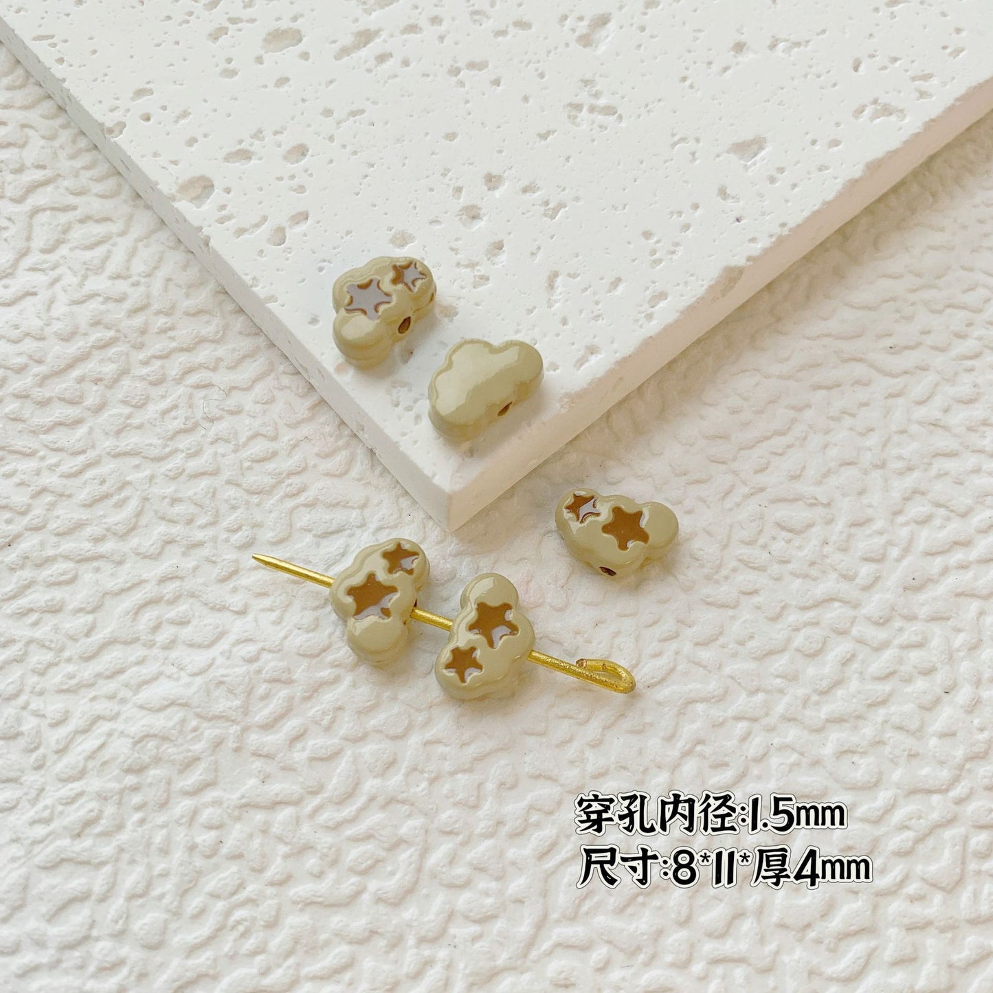 Painted Cute Character Plate Series Metal Beads Bulk 20pcs 13