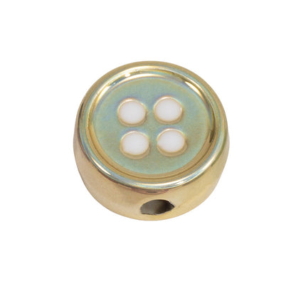 Plating Star and Heart Button Acrylic Beads 11mm Assorted Colors 50pcs 29
