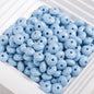 Acrylic Donut Spacer Beads 8mm Baking Colored Painted 100pcs 9