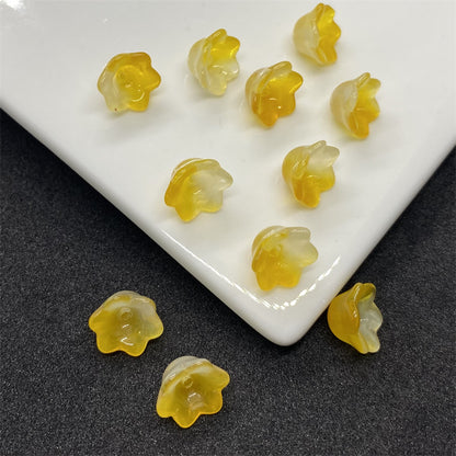 Czech Glass Beads Flower Bud 6 10mm Soft Pastel Colors 100pcs 13
