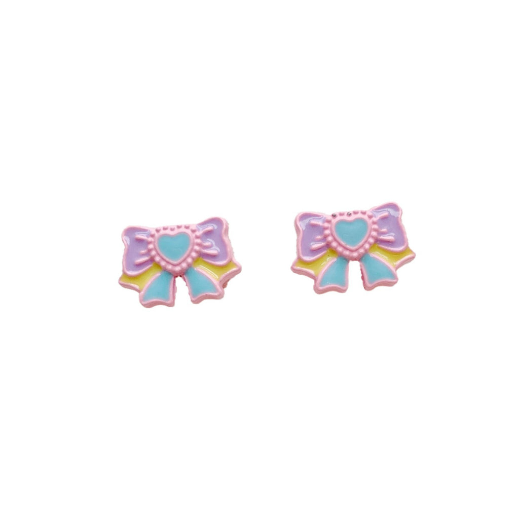 Bow Ballet Shoe Metal Beads Decorative Pastel Painted 20pcs 4