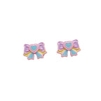 Bow Ballet Shoe Metal Beads Decorative Pastel Painted 20pcs 4