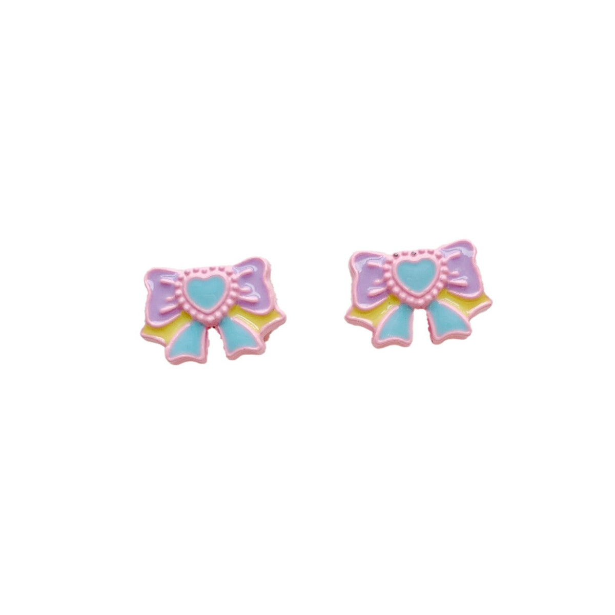 Bow Ballet Shoe Metal Beads Decorative Pastel Painted 20pcs 4