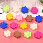 Painted Smiley Face Sunflower Acrylic Beads 19mm Colorful Glossy 50pcs 4