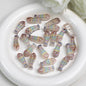 Plating Colorful Fish Bone Resin Beads 24mm 10pcs 11