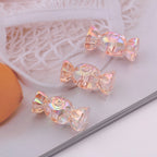Transparent Candy Acrylic Beads 29mm UV Plating Rainbow 100pcs 4