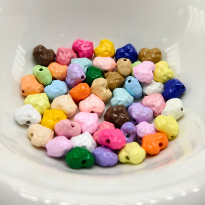 Heart Metal Beads 11mm Baking Painted Meteorite Zinc Alloy 20pcs