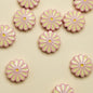 Daisy Metal Beads 13mm Baking Painted Zinc Alloy 20pcs 12