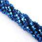 Electroplated Faceted Glass Beads 6mm Transparent Mixed Colors 45pcs 29