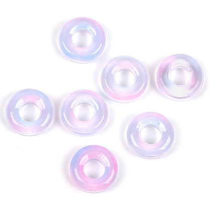 Glass Circle Spacer Beads 10mm Transparent 50pcs 13
