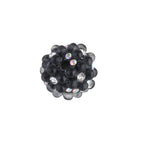 Flower Pattern Rhinestone Bubblegum Beads 15mm Polymer Clay 10pcs 5