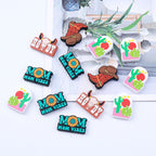 Silicone Focal Beads Cowboy Boots Hat Mom Vibes Sunflower 20pcs 2