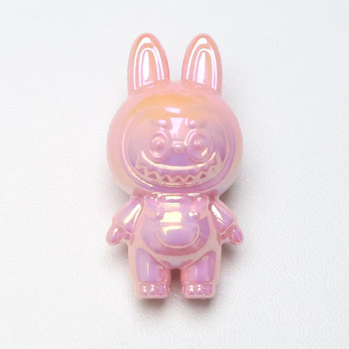 Plating 3D Labub Standing Pose Acrylic Beads 34mm Glossy Mixed 20pcs 7
