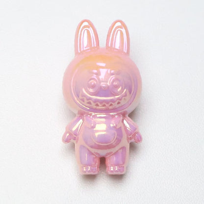 Plating 3D Labub Standing Pose Acrylic Beads 34mm Glossy Mixed 20pcs 7