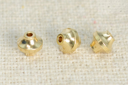 Brass UFO Spacer Beads 4mm Smooth 100pcs 6