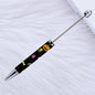 Beadable Pen Plastic Halloween Printed Pumpkin Ghost Spider Bat 8