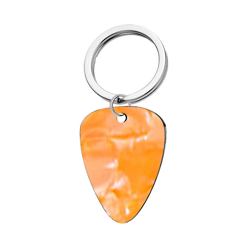 Stainless Steel Paddle Keychain Polished Teardrop Shape Vibrant Colors 2