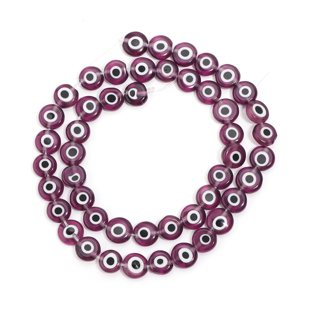 Flat Millefiori Evil Eye Lampwork Seed Glass Beads 4mm 90pcs 8