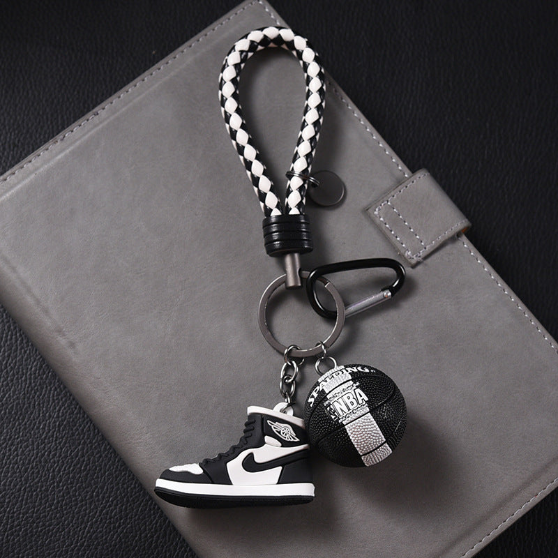Silicone Basketball Sneaker Keychain with Mini Basketball Charm 10
