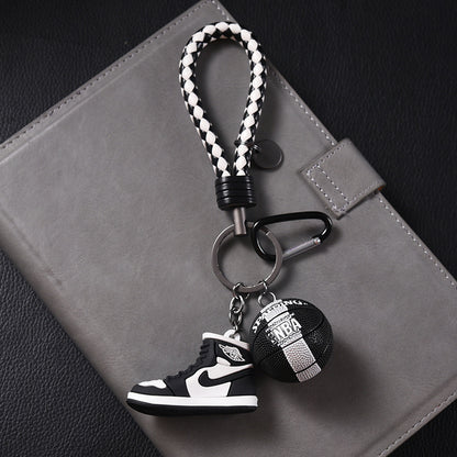 Silicone Basketball Sneaker Keychain with Mini Basketball Charm 10