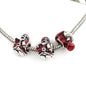 Christmas Series Colorful Enamel Metal Beads Large Hole 1pc 10