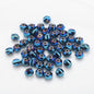 Faceted Glass Beads 8mm Watermelon Electroplated Iridescent 30pcs 25