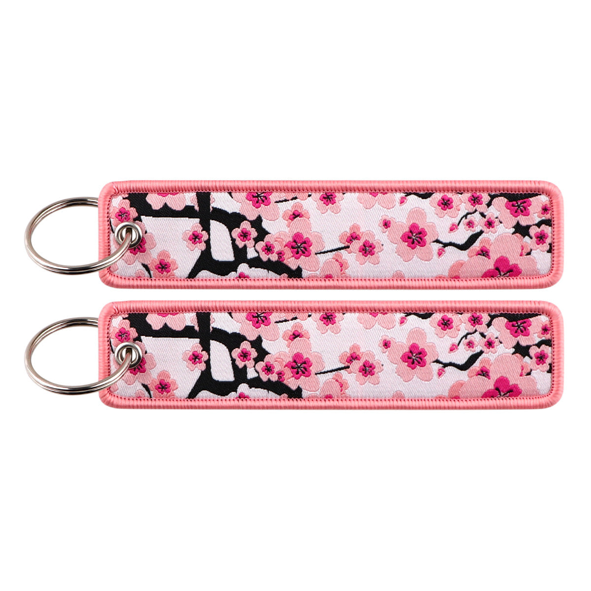 Double Sided Ukiyo Fabric Lanyard Keychain Japanese Motif 2pcs 29