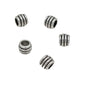 Tube Metal Beads 7mm Threaded Tibetan Large Hole Alloy 100pcs 5