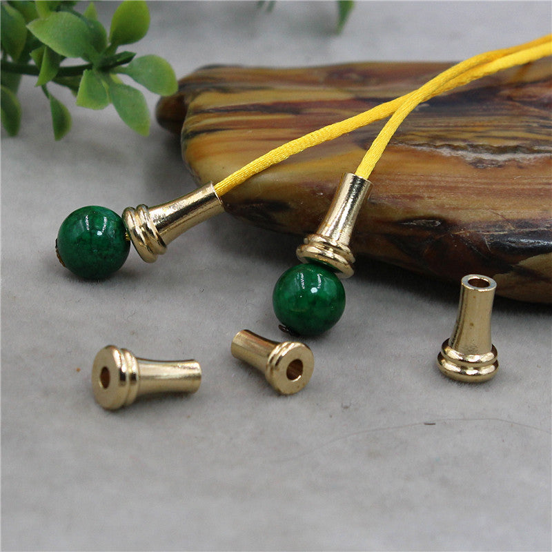 Brass Cone Metal Beads 6*9mm 7*11mm Three-Layer Pagoda Design 100pcs 2