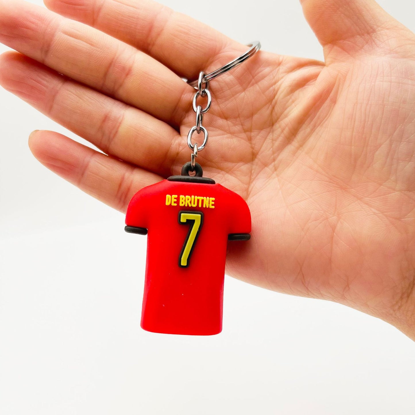 PVC Football Jersey Keychain Vibrant Sports Team Colors 9