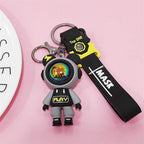 Silicone Lightning Bear Couple Keychain Colorful Glossy Helmets 6