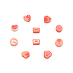 Valentine Flower Clay Beads Polymer Red Pink Mixed 100pcs 5