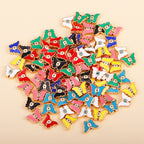 Irregular Shaped Metal Beads Double-Sided Enamel Evil Eye 20pcs 4