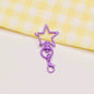 Zinc Alloy Star Keychain Buckles with Mini Lobster Clasps 5cm 20pcs 12