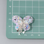 Star Glitter Butterfly Resin Beads 27mm Translucent Sparkle 2pcs 4